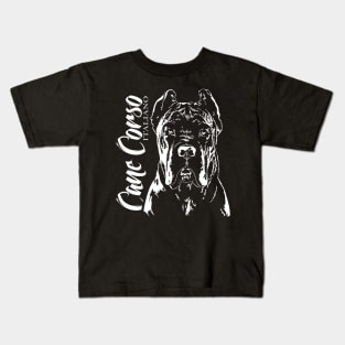 Cane Corso Italiano dog portrait dog mom Kids T-Shirt